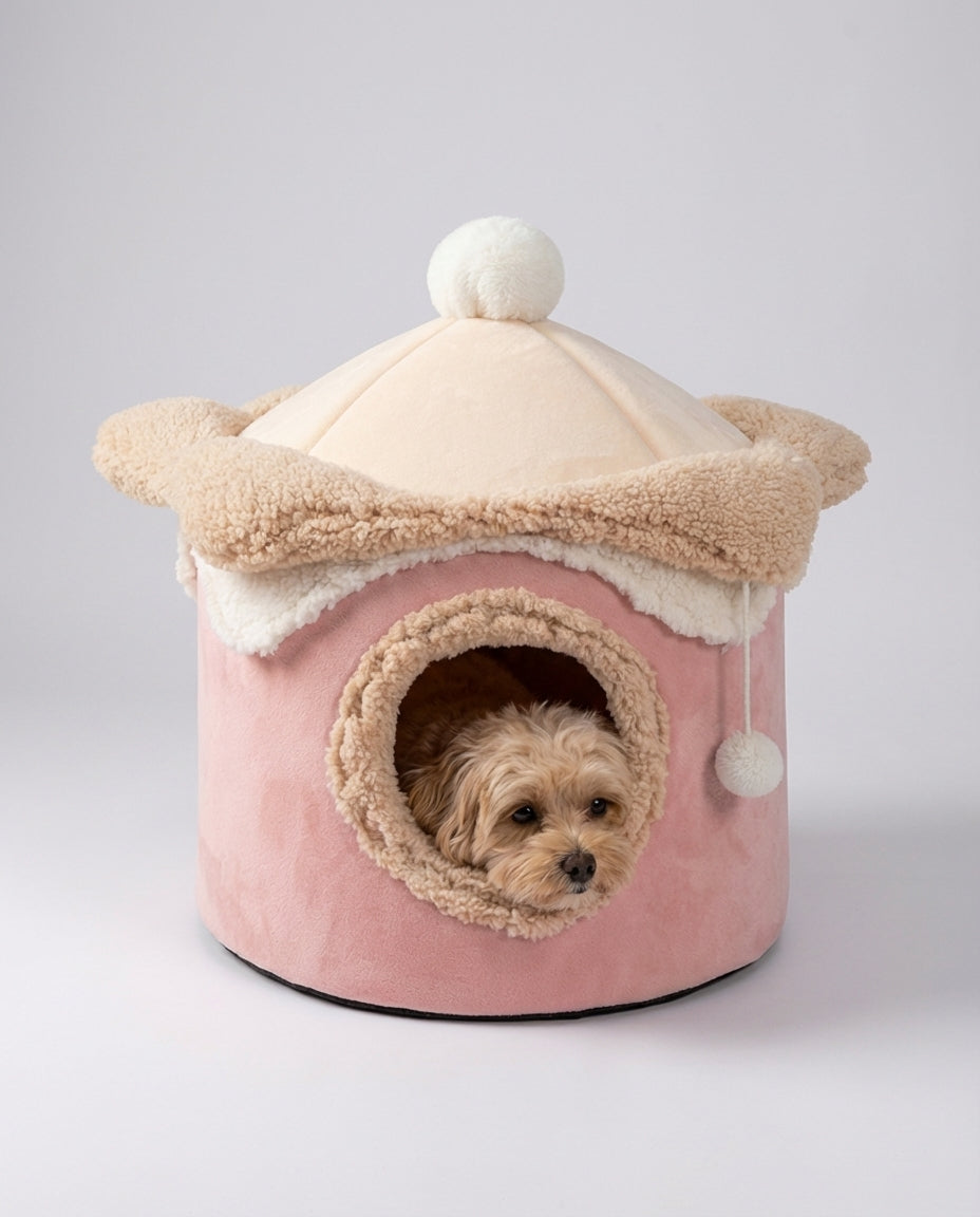 Covered Pet Bed | Cave Bed