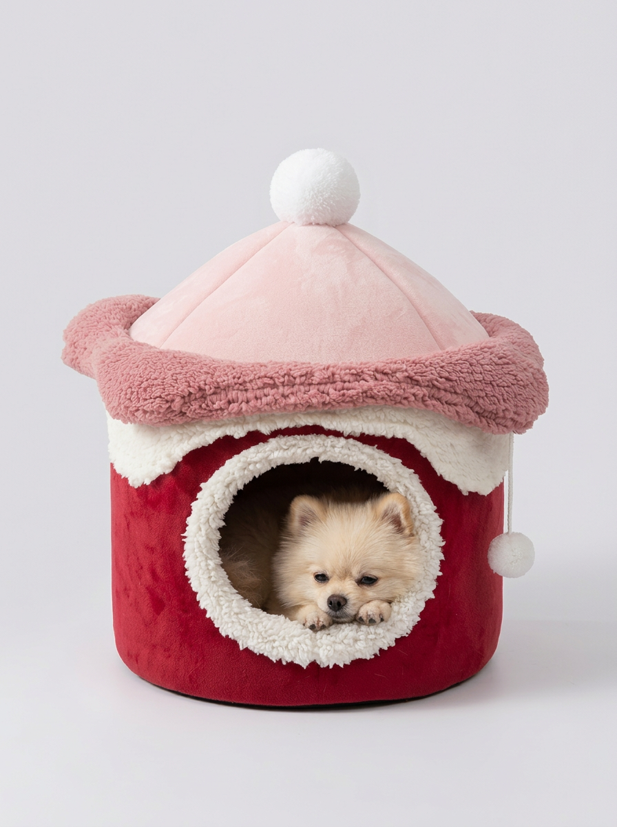 Covered Pet Bed | Cave Bed