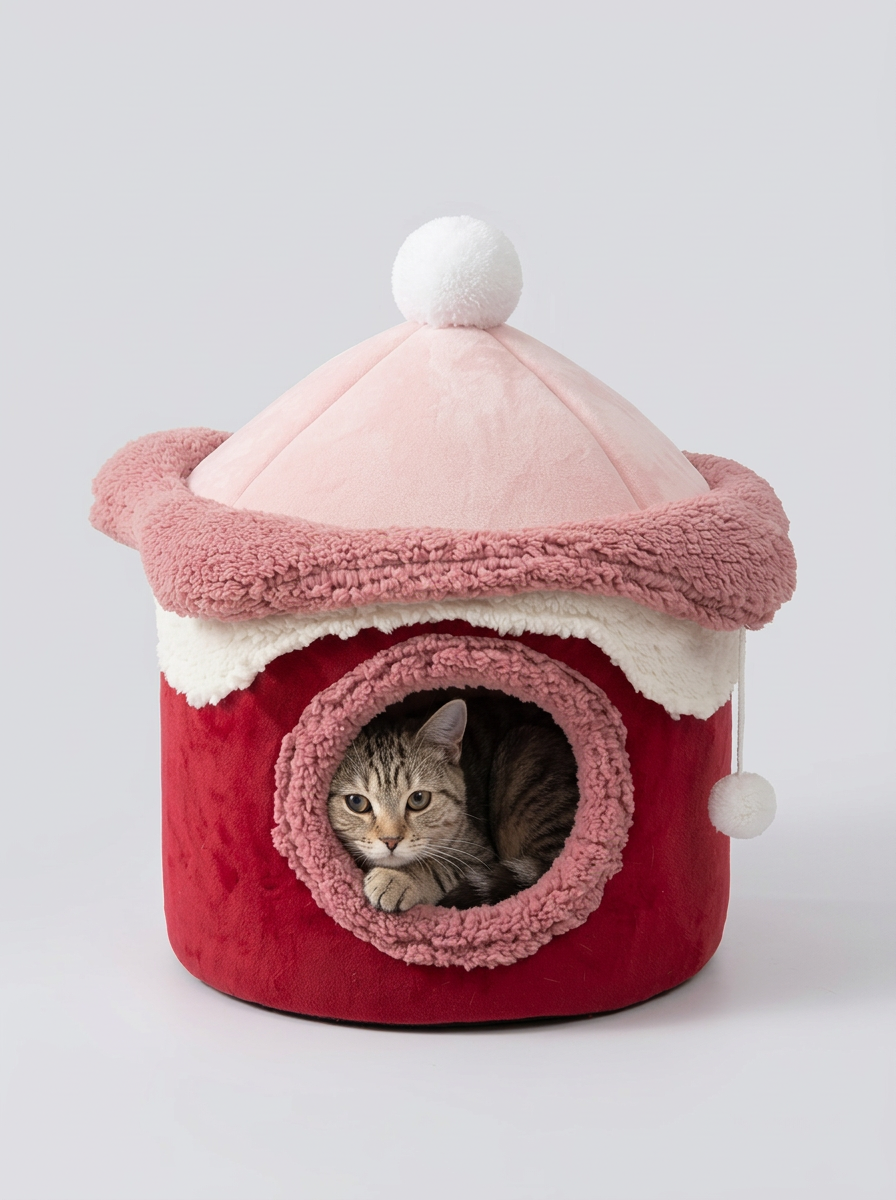 Covered Pet Bed | Cave Bed
