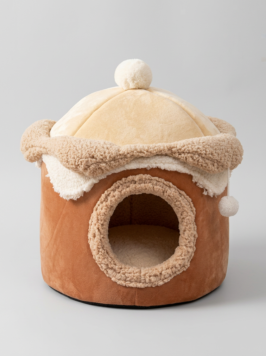 Covered Pet Bed | Cave Bed