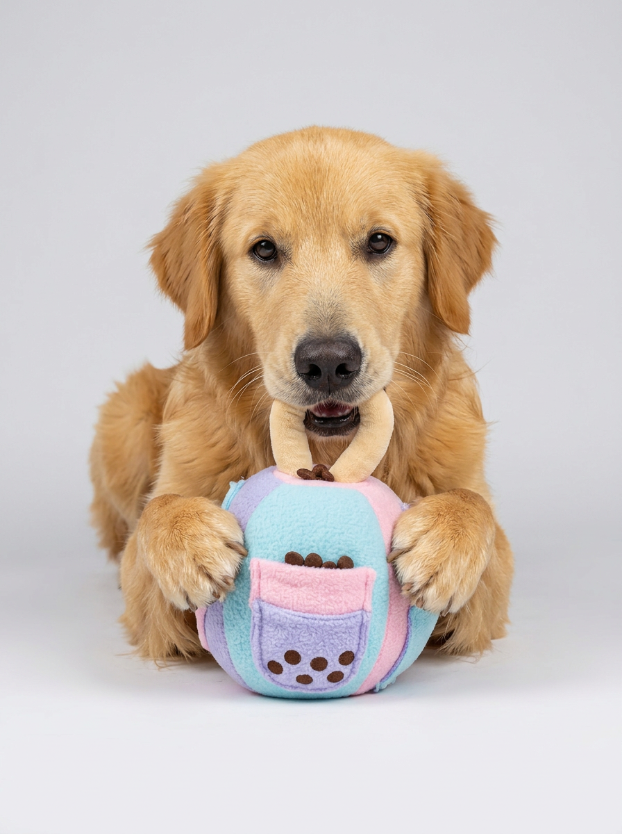 Dog Squeaky Plush Ball Toy | Chew Toy