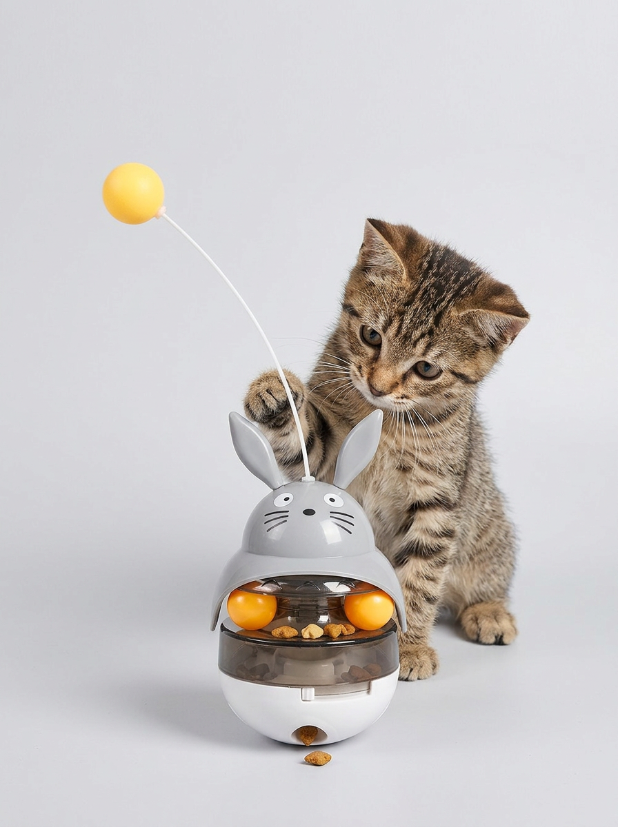 Interactive Cat Treat Dispenser Toy | Puzzle Feeding Toy