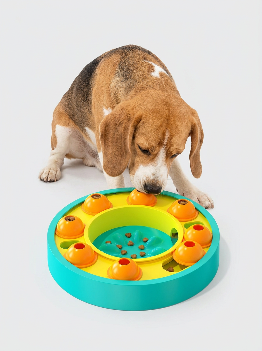 Interactive Dog Slow Feeder Toy | Puzzle Feeding Bowl