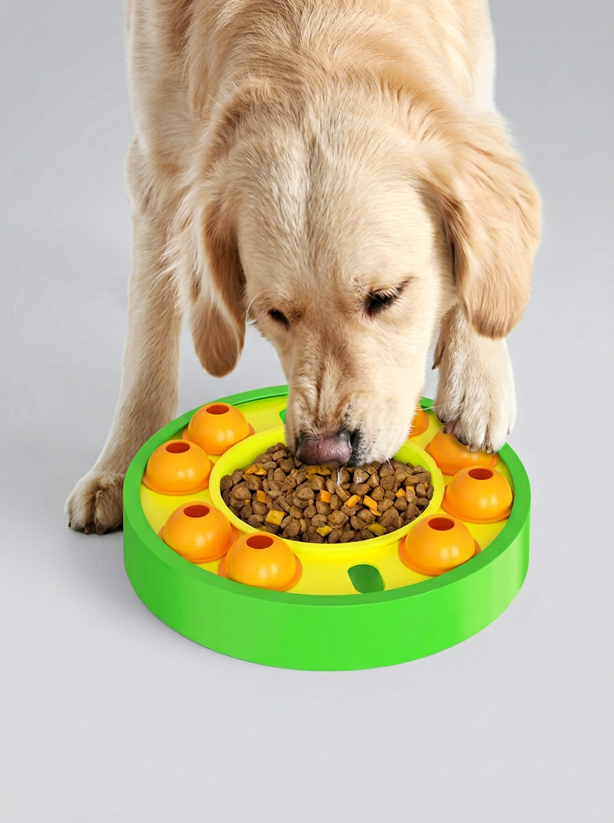 Interactive Dog Slow Feeder Toy | Puzzle Feeding Bowl