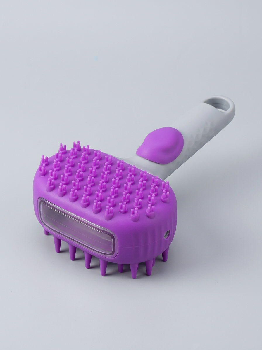 Pet Shower Brush Shampoo Dispenser Scrubber | Bath Brush