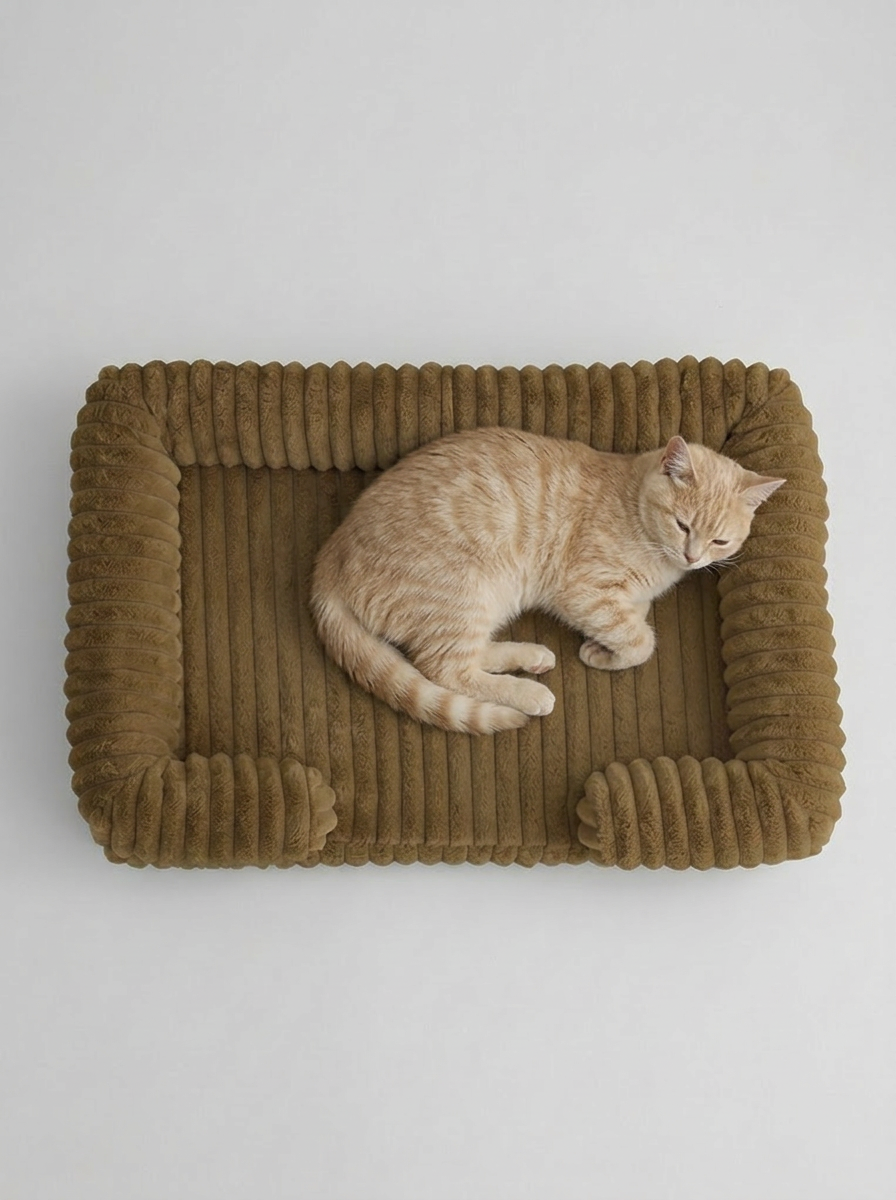 Rectangular Plush Pet Bed | Cushion Bed