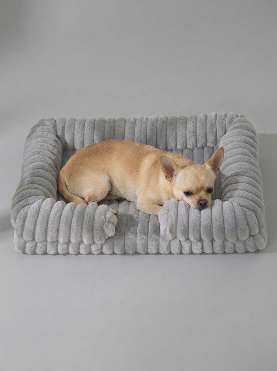 Rectangular Plush Pet Bed | Cushion Bed