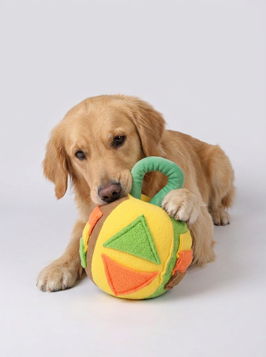 Dog Squeaky Plush Ball Toy | Chew Toy