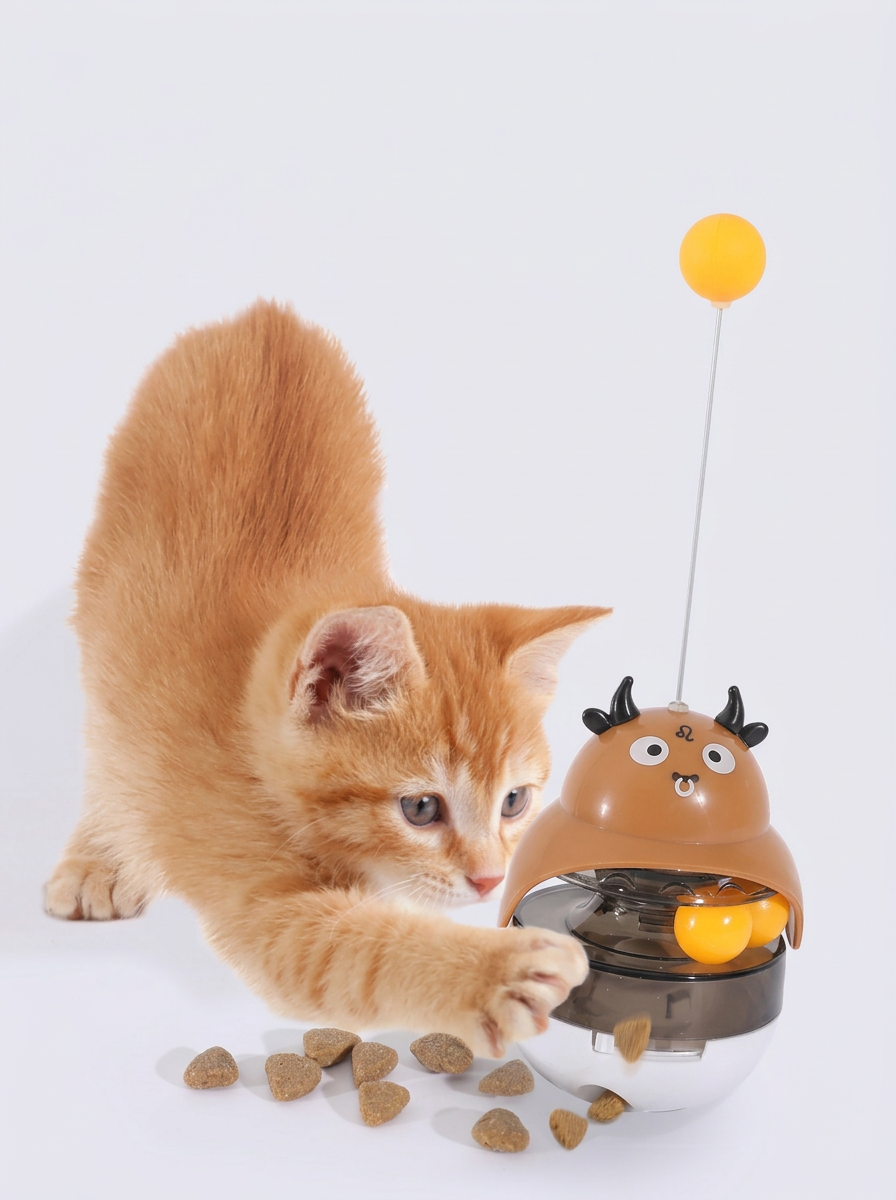 Interactive Cat Treat Dispenser Toy | Puzzle Feeding Toy