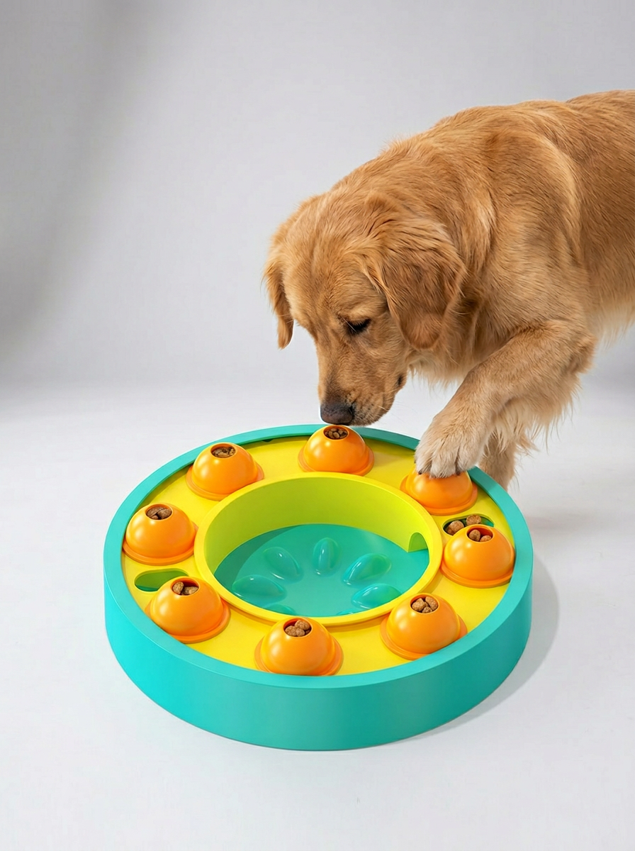 Interactive Dog Slow Feeder Toy | Puzzle Feeding Bowl