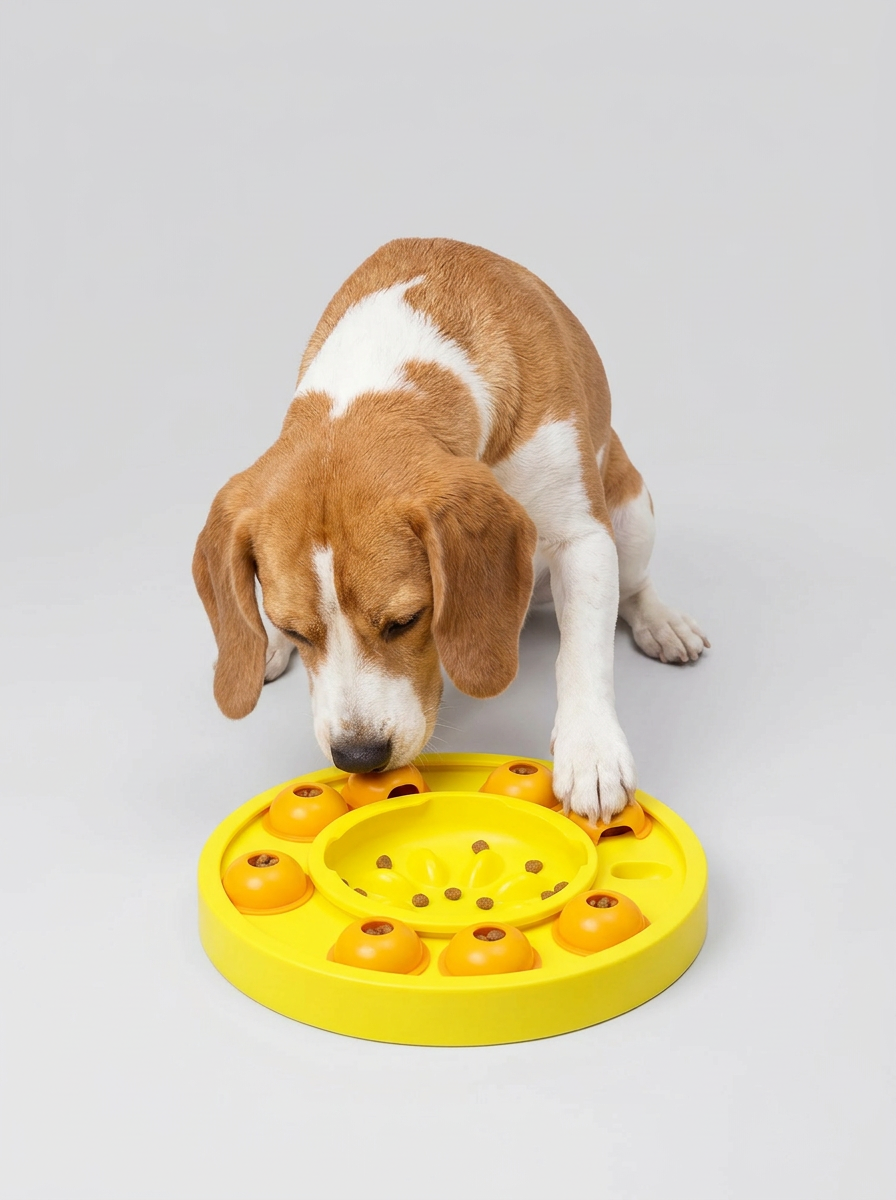 Interactive Dog Slow Feeder Toy | Puzzle Feeding Bowl