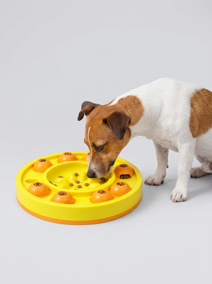 Interactive Dog Slow Feeder Toy | Puzzle Feeding Bowl