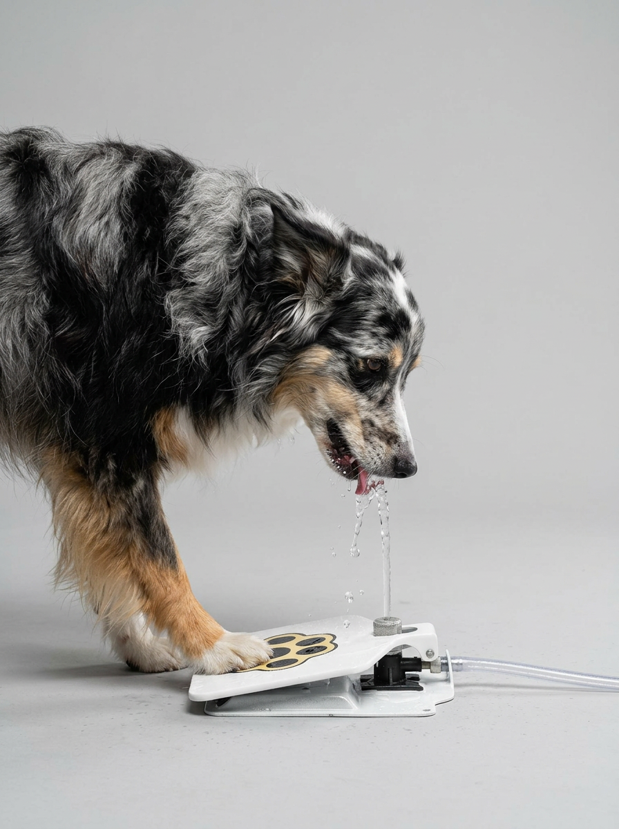 Pet Pedal Water Drinking Fountain Outdoor Hose Dispenser | Tap