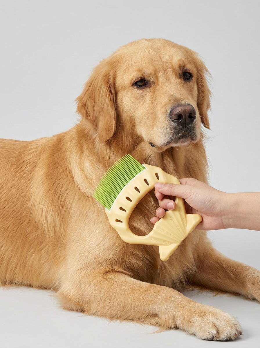 Shell Shaped Pet Comb | Grooming Tool