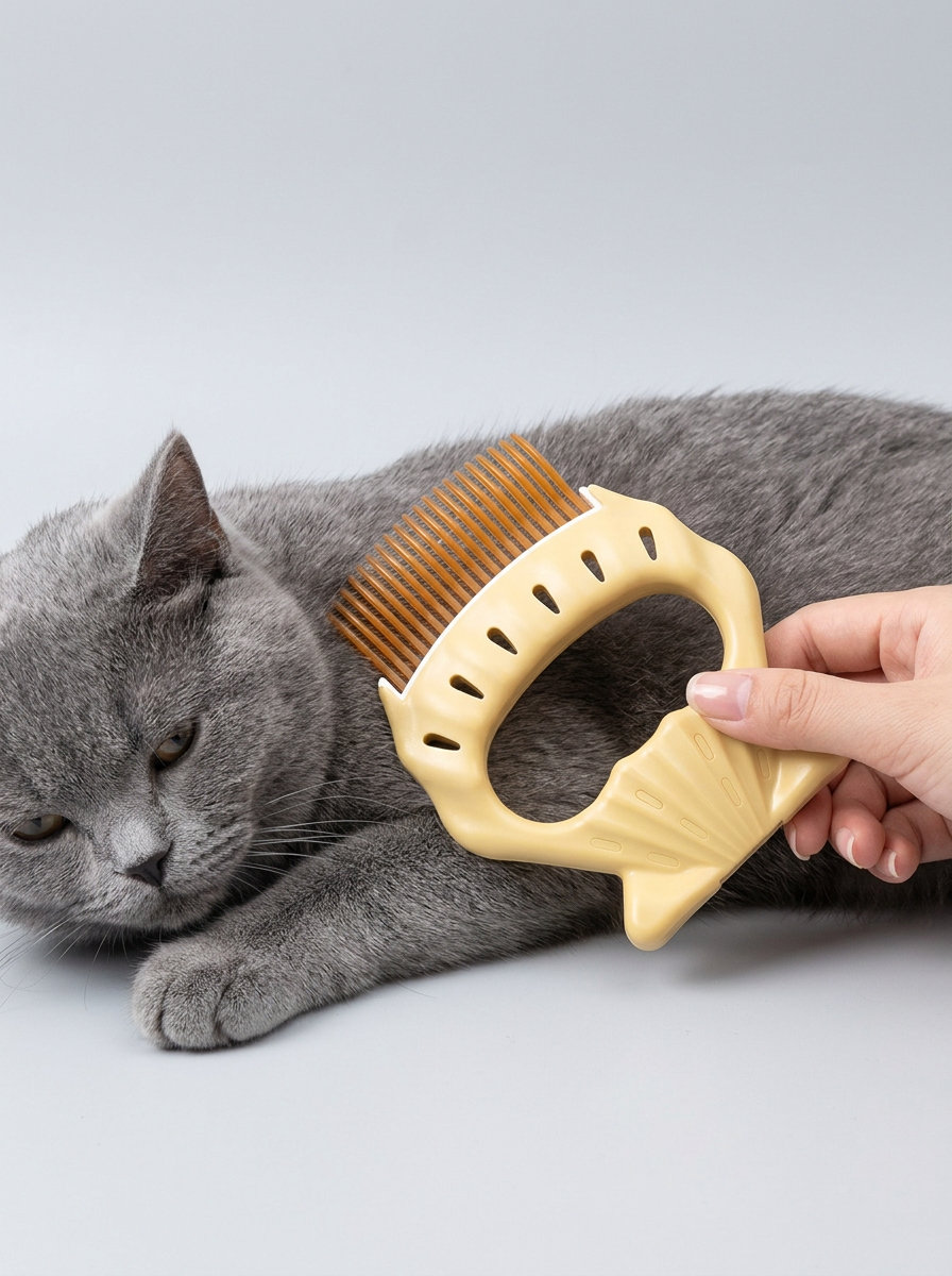 Shell Shaped Pet Comb | Grooming Tool